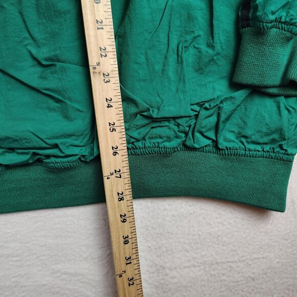 VTG 90's Adidas Windbreaker Jacket Mens XL Green Pullover 3 Stripes - Picture 9 of 11